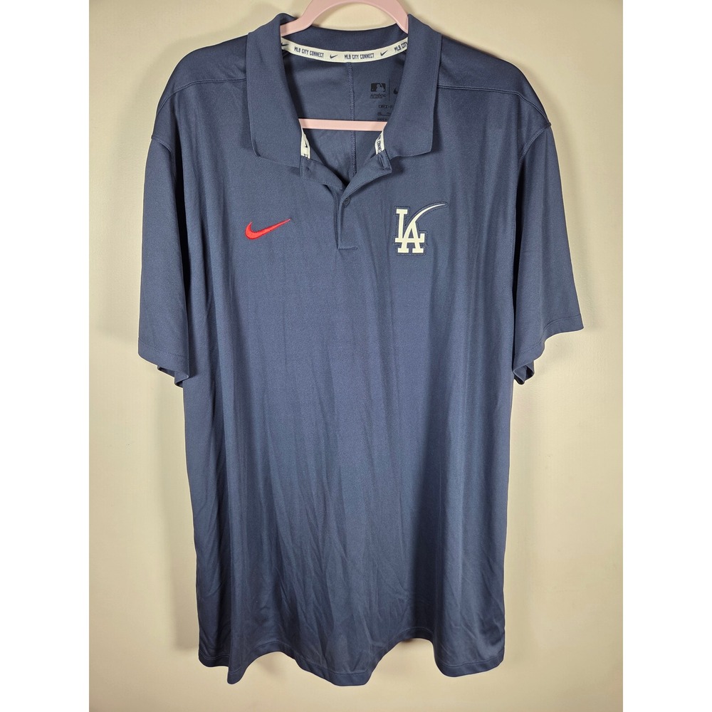 Nike Los Angeles Dodgers Baseball Polo Men XXL Navy City Connect Sportswear